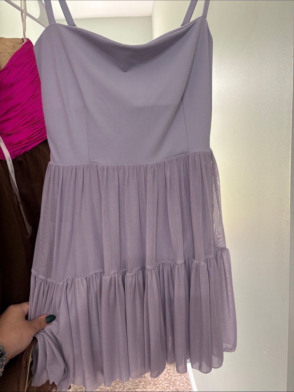 🟣 LIGHT PURPLE BILOGATES MINI DRESS